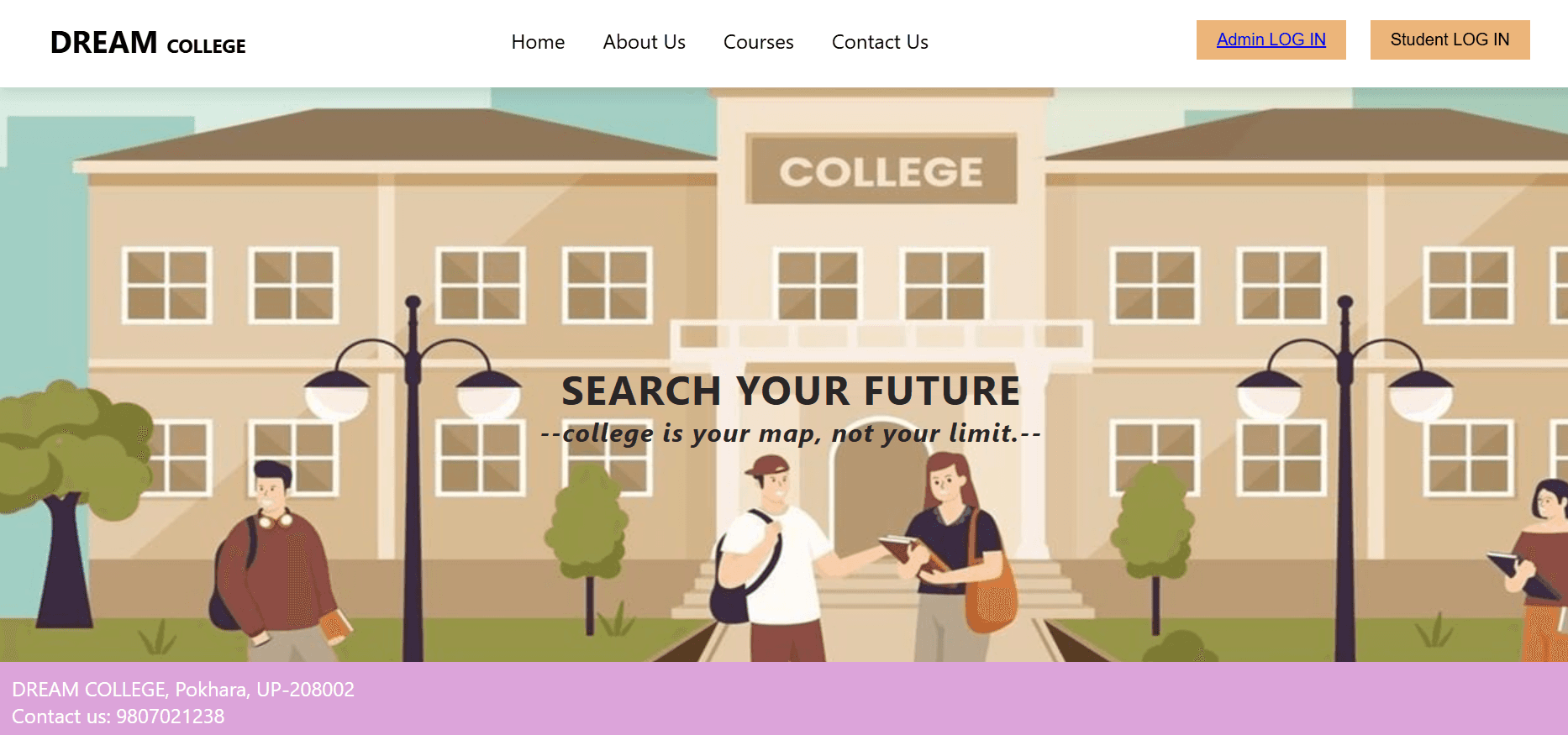 College Admission Management System screenshot